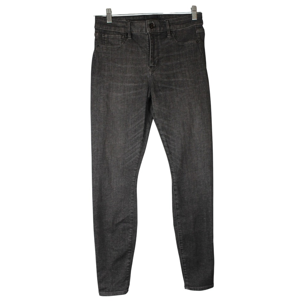 White House Black Market Denim Leggings High-Rise Black Wash Size S